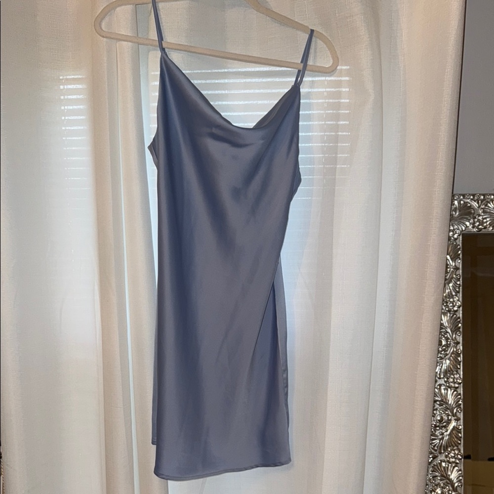 Elegant Blue Slip Dress